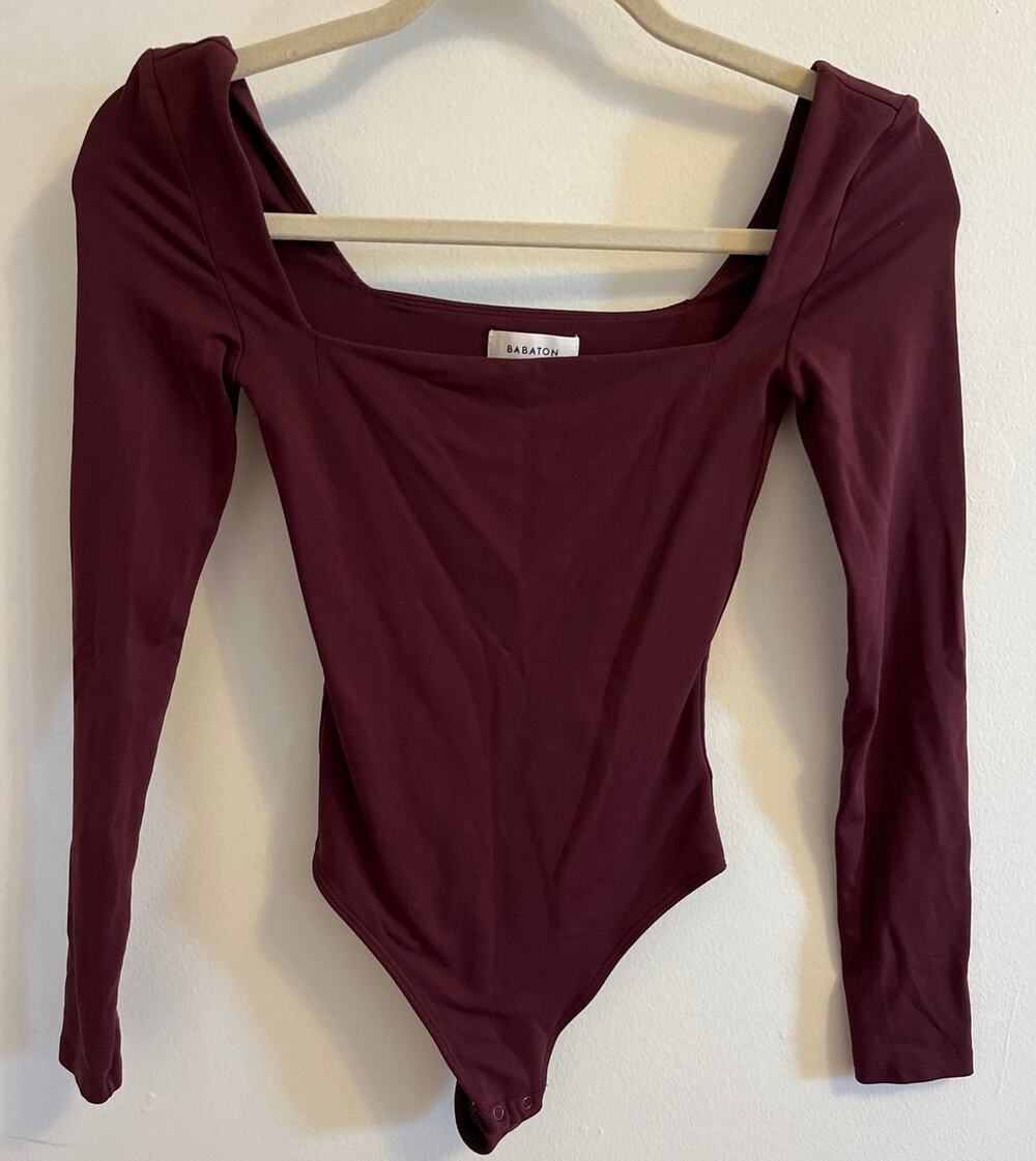 Babaton by Aritzia Contour Headway bodysuit - burgundy - xs